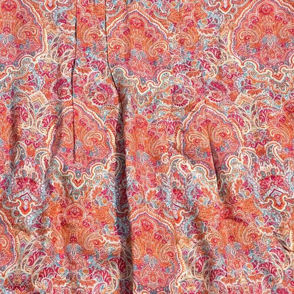 J. Jill Love Linen Paisley Printed Sleeveless Midi Dress Pockets Size Small Boho - Picture 6 of 8